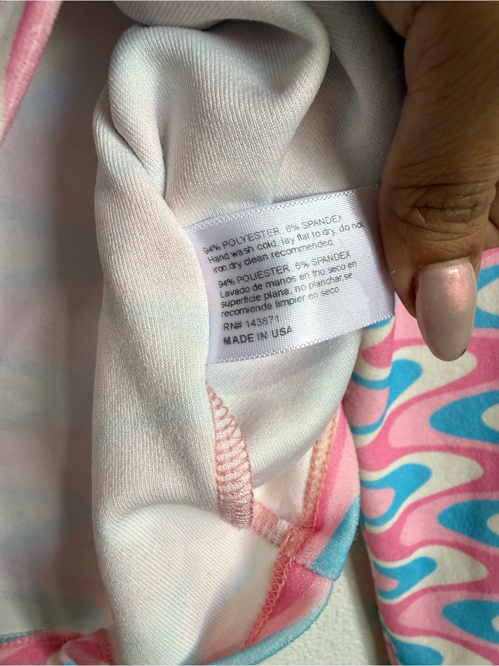 Frankies Bikinis Cheri Terry Cardigan S Pink Blue Groovy Y2K Cropped - Picture 6 of 11